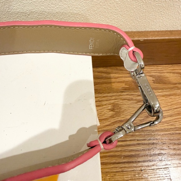 FENDI “STRAP YOU” White Multicolored Studded Shoulder Purse Strap main image 5